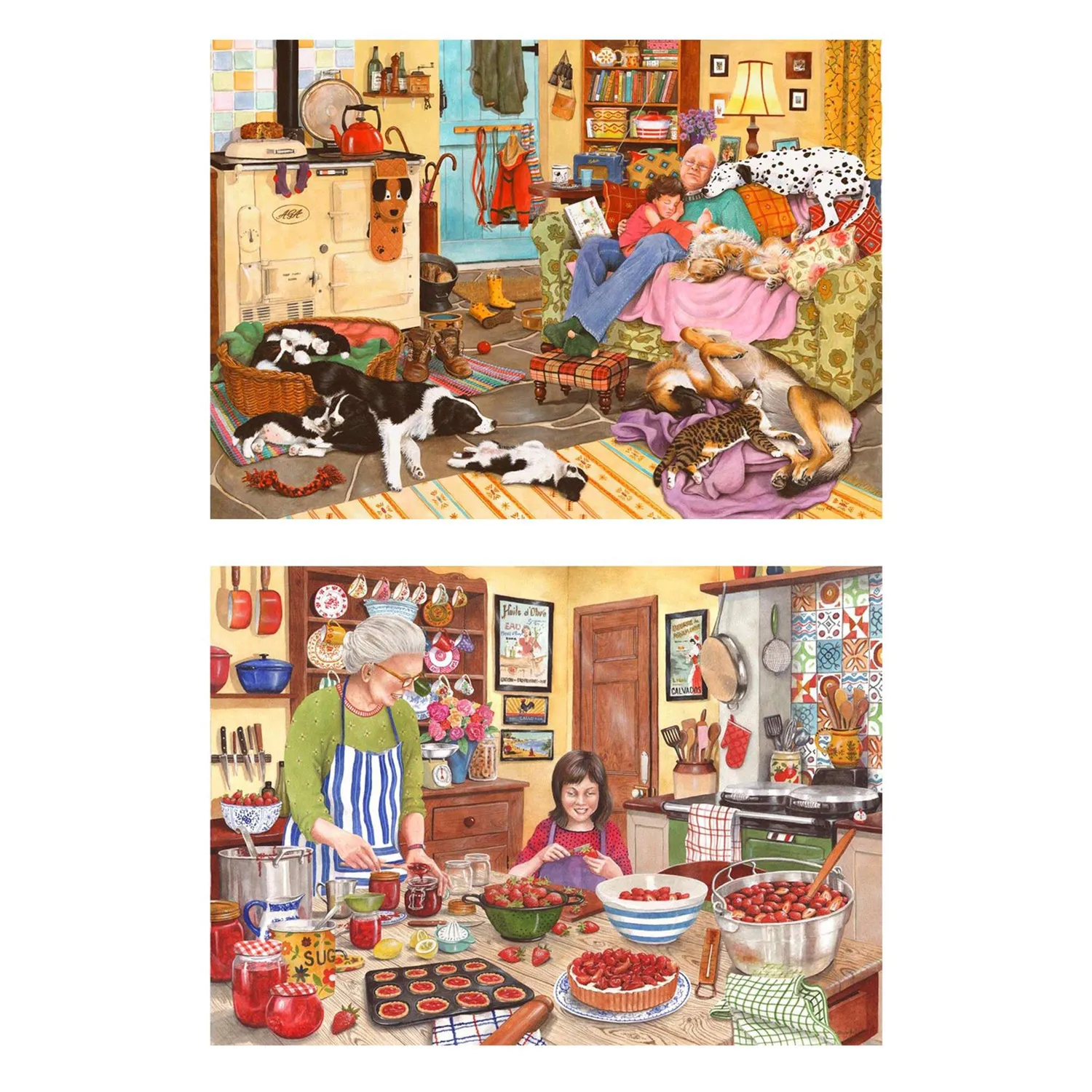 House of Puzzle Heart Of The Home puslespil 2x500 store brikker