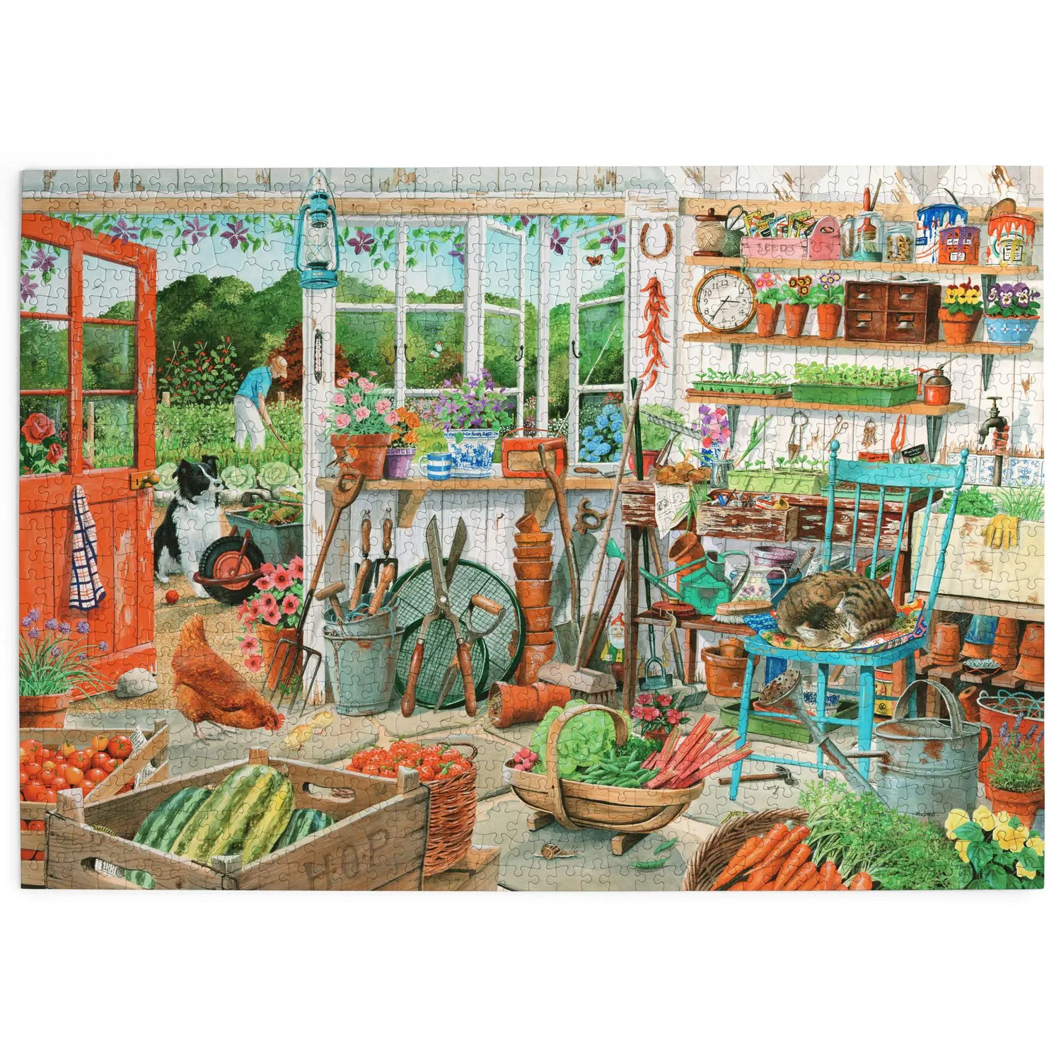 House of Puzzle Potting Shed puslespil 1000 brikker havemotiv