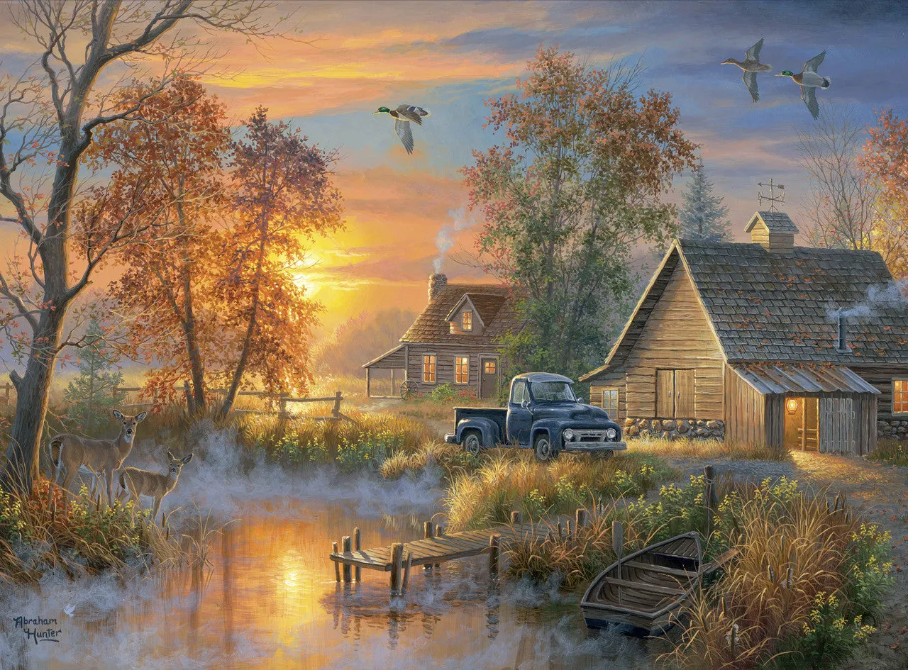 Buffalo Games Buffalo Gold Autumn Mist puslespil 1000 brikker efterår