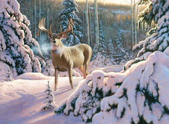 Buffalo Games Walking Winter Wonderland puslespil 1000 brikker