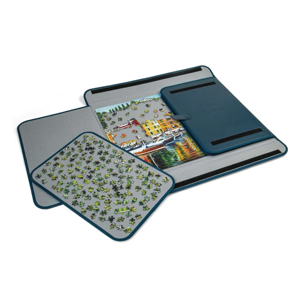 House of Puzzle Deluxe puslebord 1000 brikker mørkeblå filt