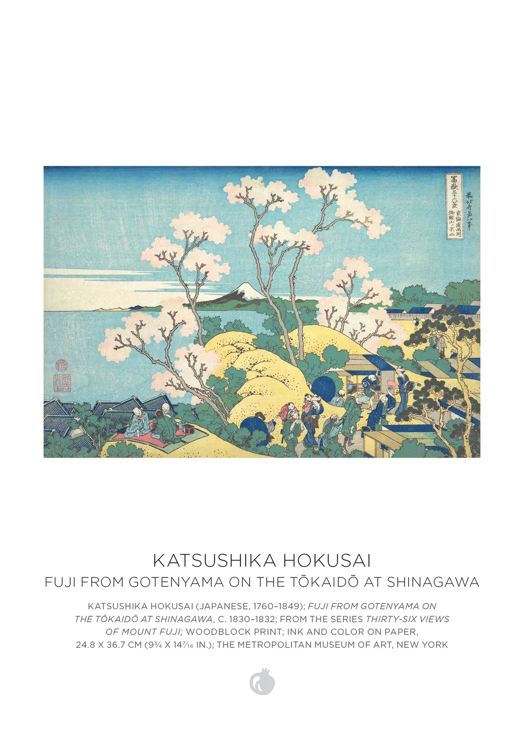 Pomegranate Hokusai dobbeltsidet puslespil 120 brikker sæt japansk