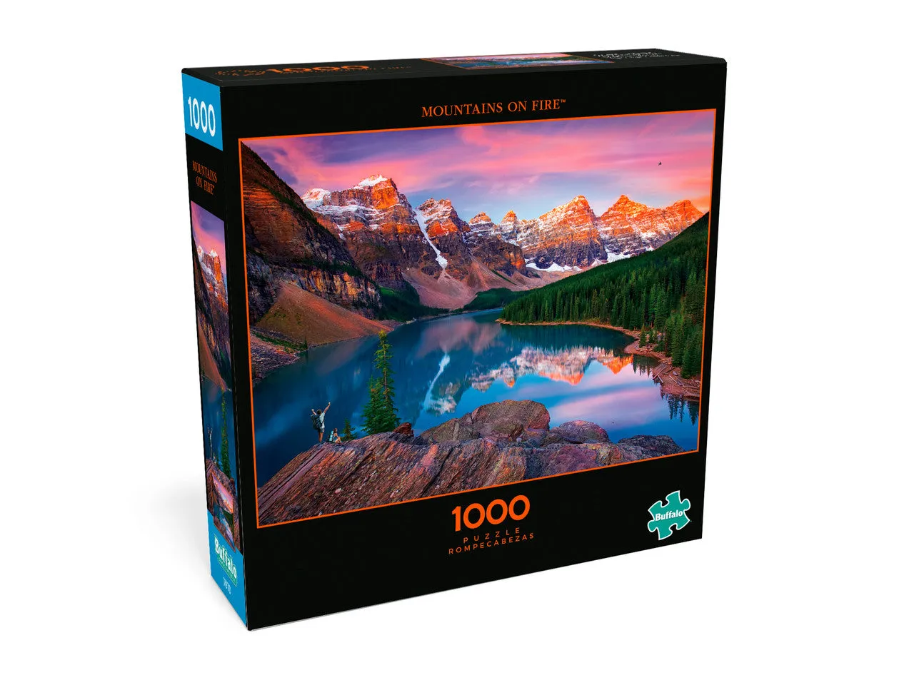 Buffalo Games Photography Mountains on Fire puslespil 1000 brikker sø