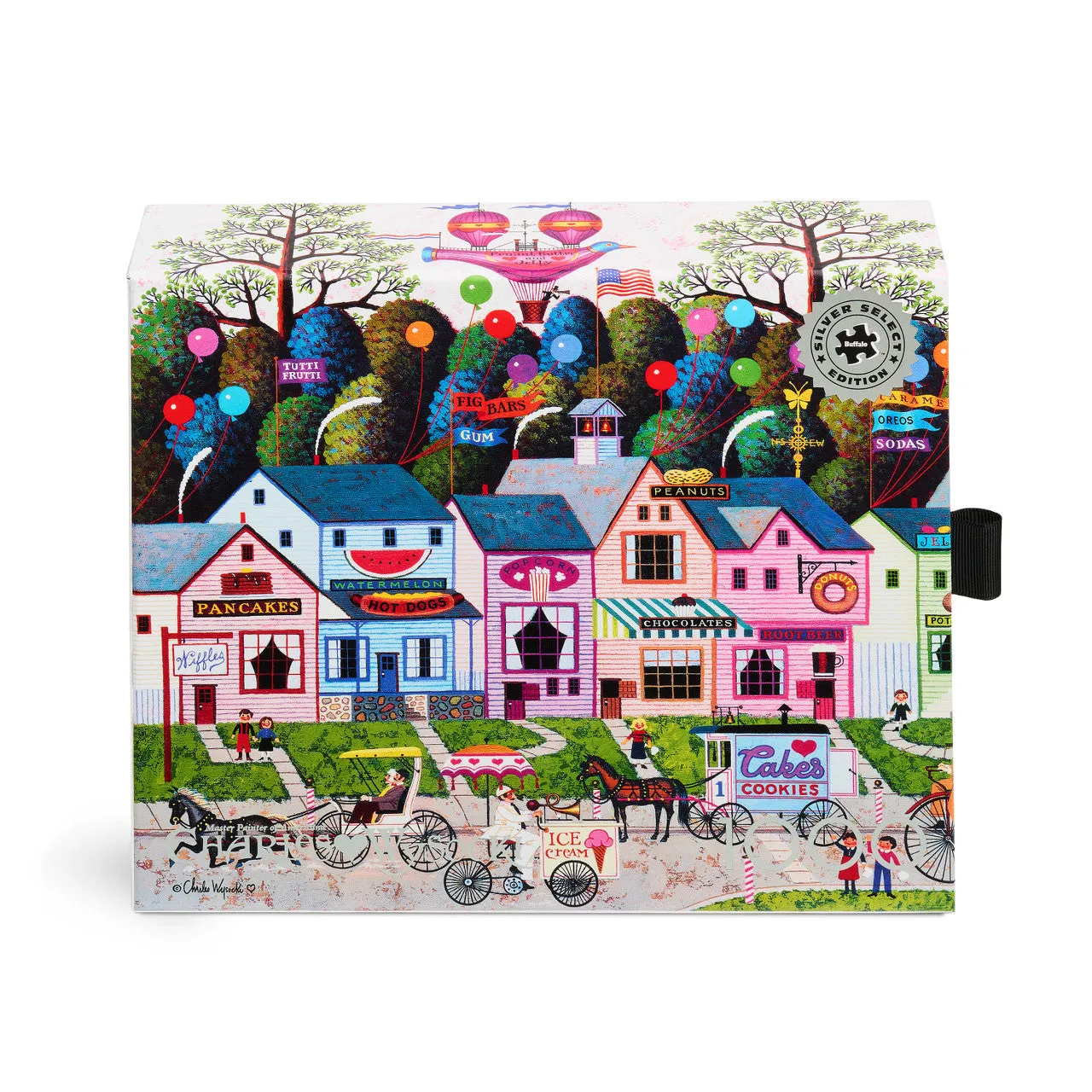 Buffalo Games Silver Select Confection Street puslespil 1000 brikker slikgade