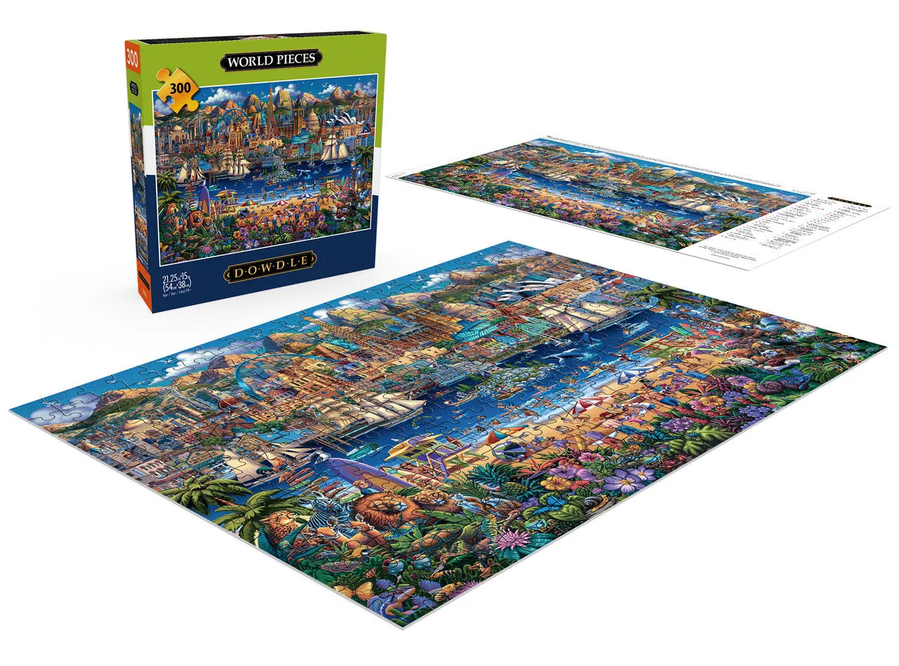 Buffalo Games Dowdle World Pieces puslespil 300 brikker