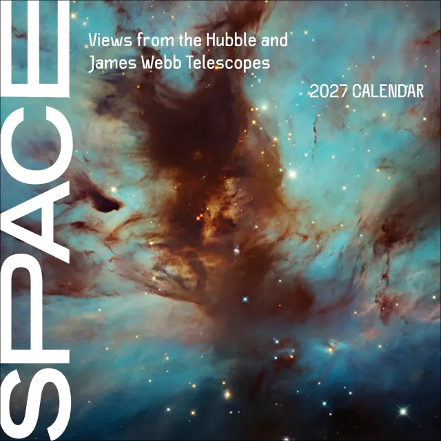 Pomegranate Space Views Hubble James Webb 2027 vægkalender rum
