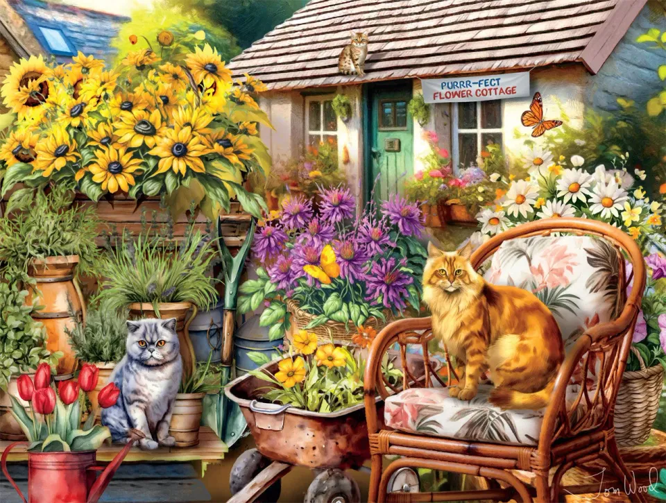 Buffalo Games Cats Country Cats puslespil 750 brikker katte