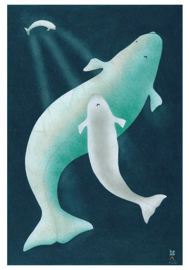 Pomegranate Kananginak Pootoogook Whales Sounding kort enkelt hval
