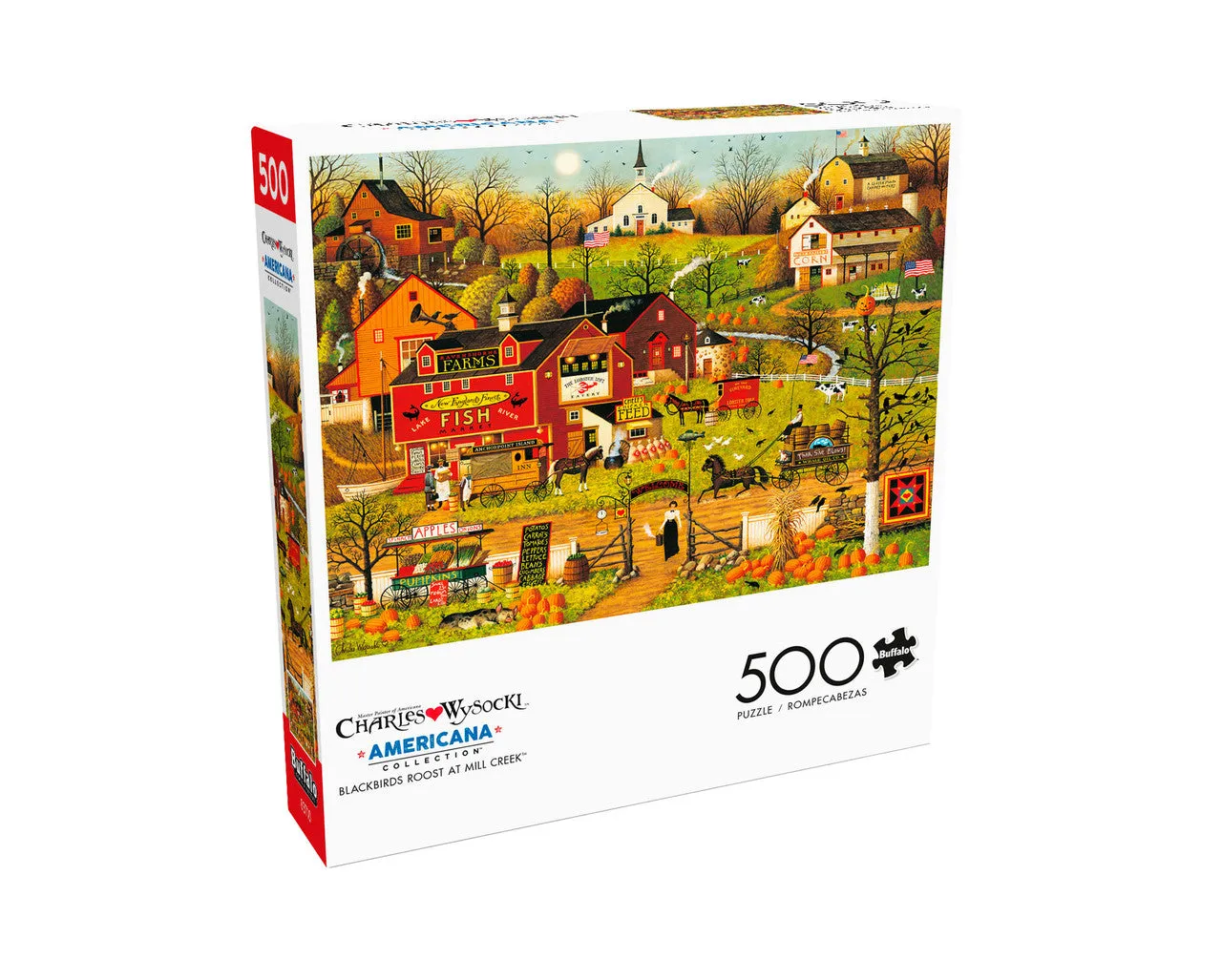 Buffalo Games Blackbirds Roost Mill Creek puslespil 500 byliv