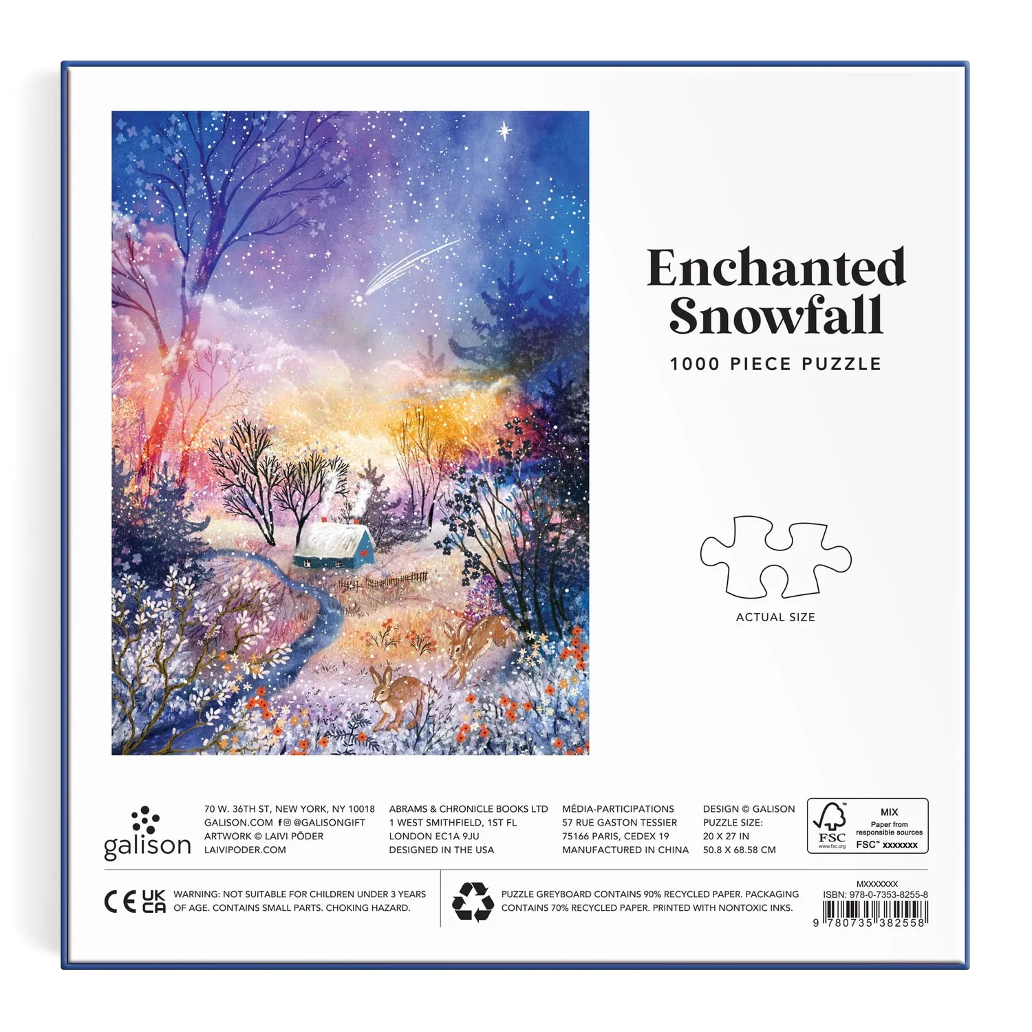 Good Puzzle Co. Enchanted Snowfall puslespil 1000 brikker vinter