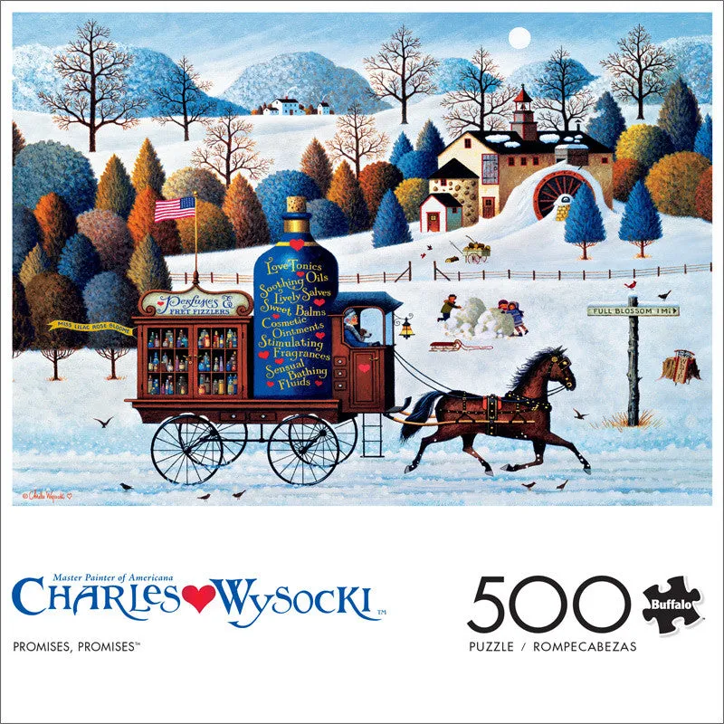 Buffalo Games Charles Wysocki Promises Promises puslespil 500 brikker landlig