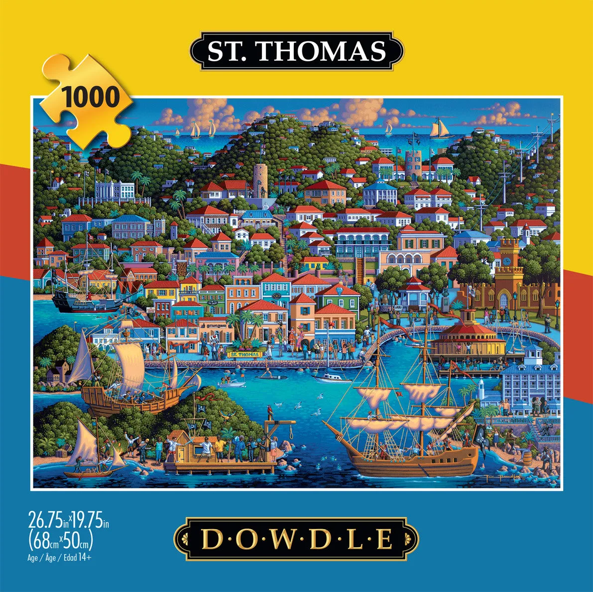 Buffalo Games Eric Dowdle St. Thomas puslespil 1000 brikker havnemotiv