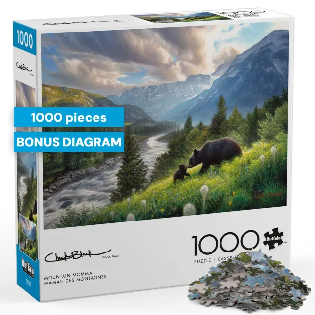 Buffalo Games Charles Black Mountain Momma puslespil 1000 brikker