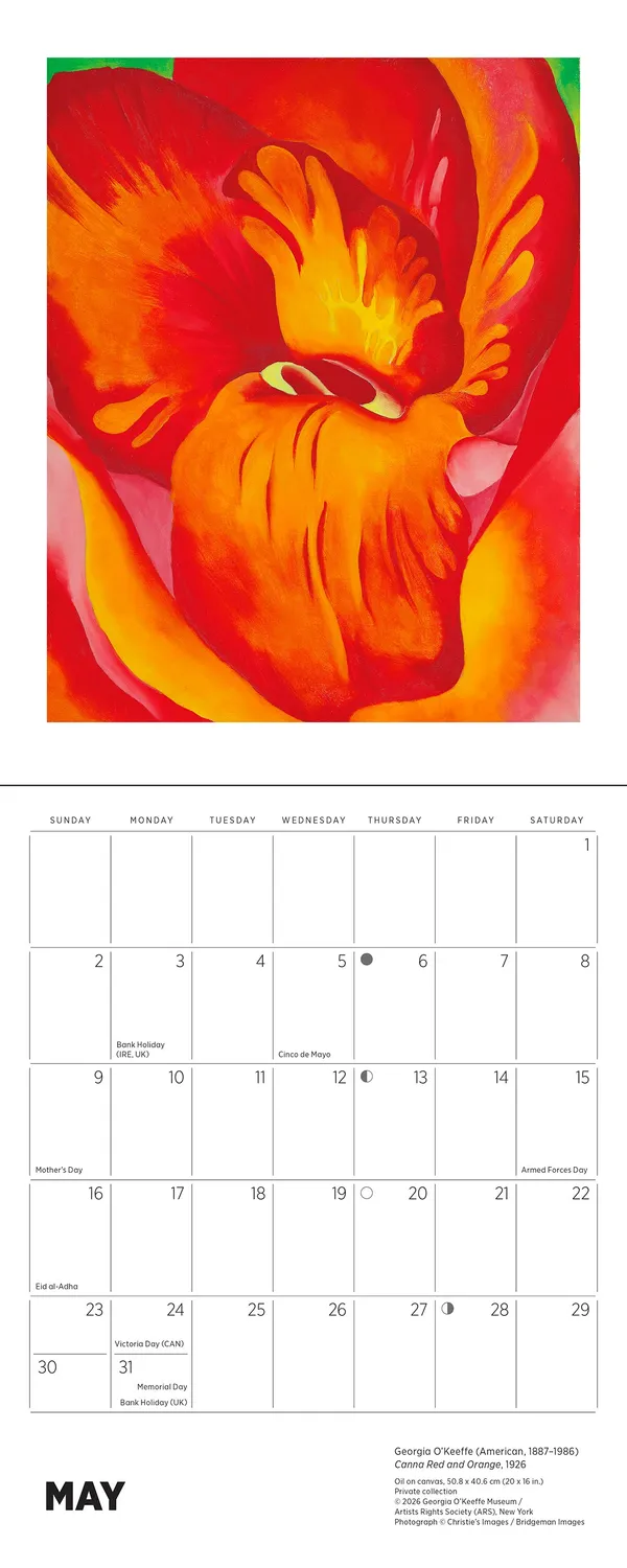 Pomegranate Georgia O’Keeffe minikalender 2027 blomster