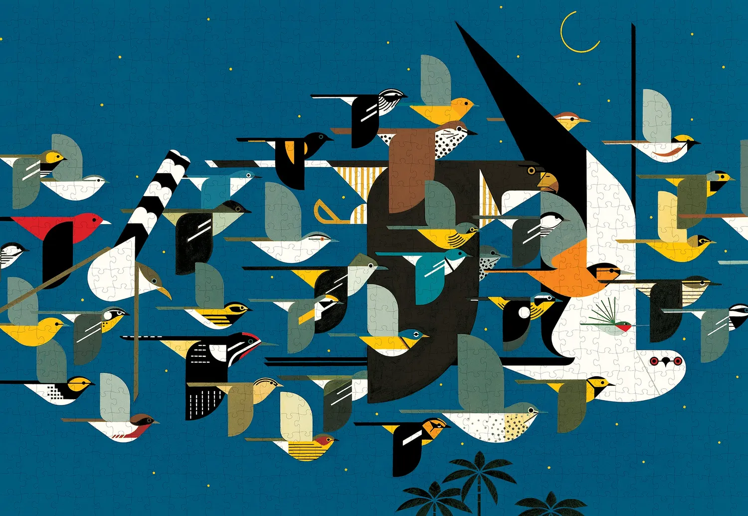 Charley Harper Missing Migrants puslespil 1000 brikker