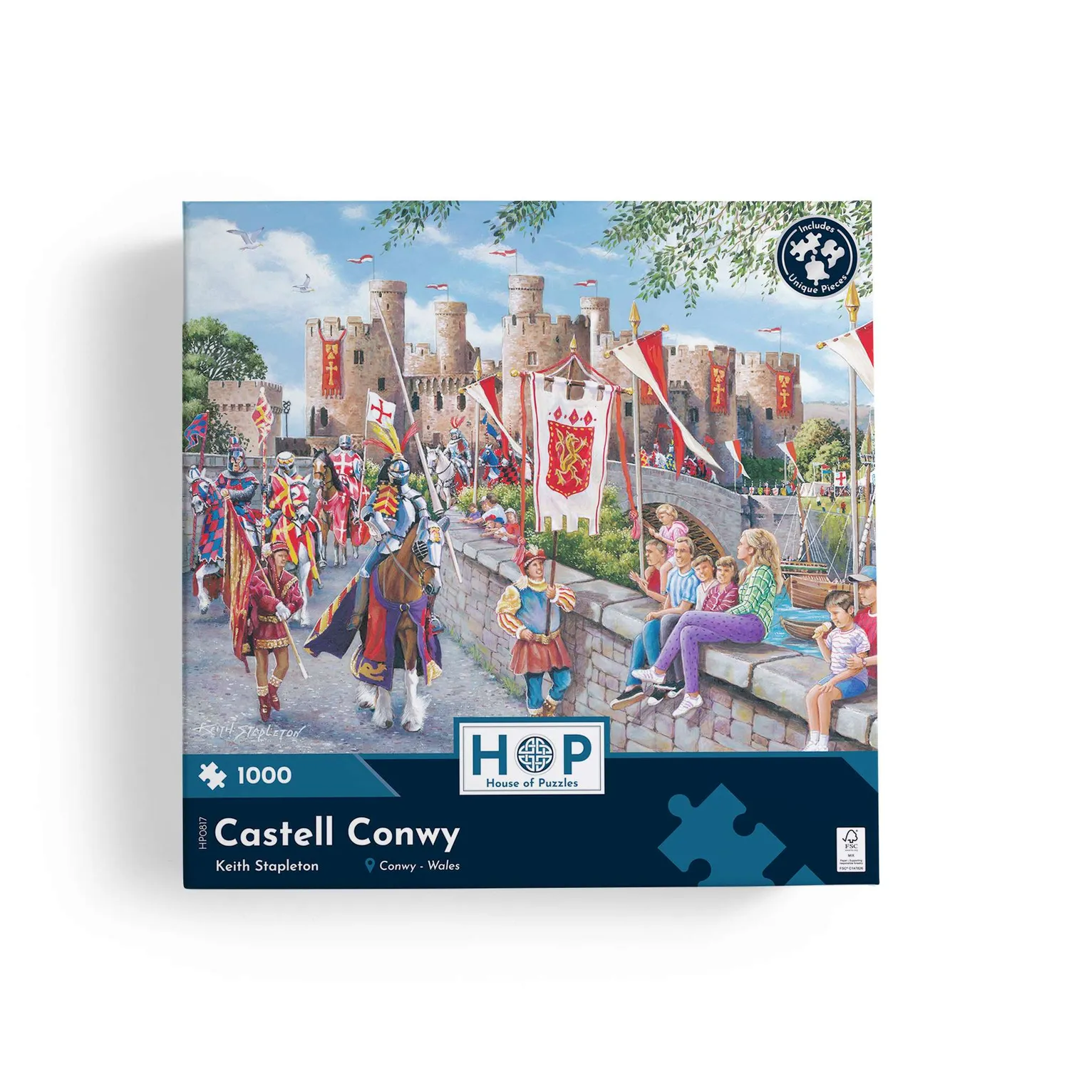 House of Puzzle Castell Conwy puslespil 1000 brikker slot