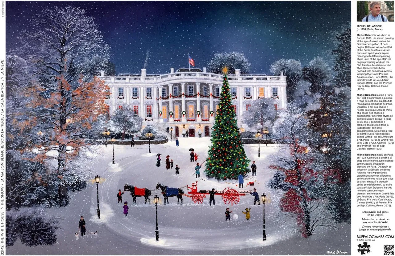 Buffalo Games Michel Delacroix White House Snow 1000 puslespil jul