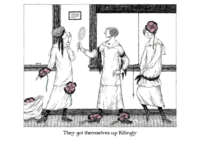 Pomegranate Edward Gorey They Got Themselves Up fødselsdagskort