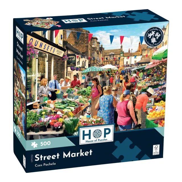 House of Puzzles Street Market 500 puslespil 500 brikker sommer