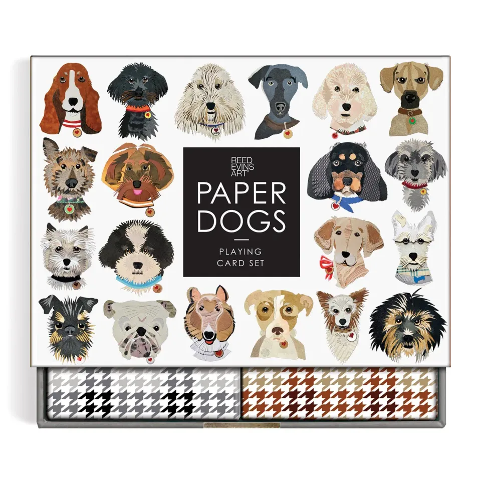 Good Puzzle Co. Paper Dogs spillekort 2 sæt hunde
