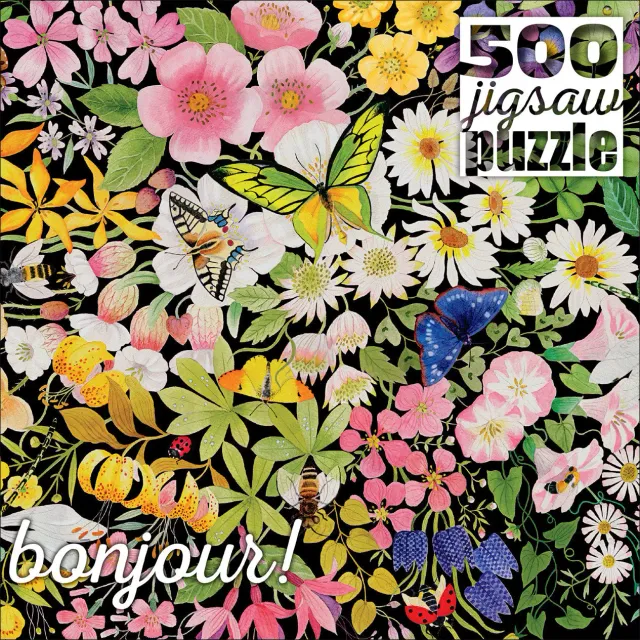 Buffalo Games Bonjour Night Blossoms puslespil 500 brikker blomster
