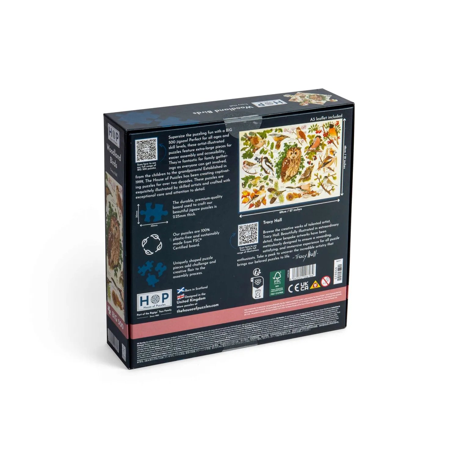 House of Puzzles BIG 500 Woodland Birds puslespil 500 brikker