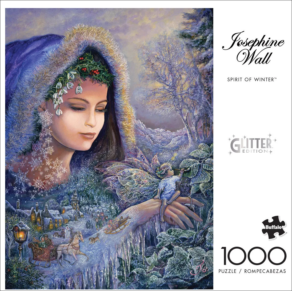 Buffalo Games Josephine Wall Spirit of Winter puslespil 1000 brikker glitter