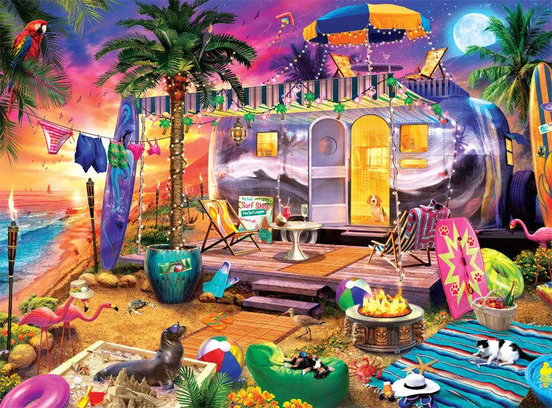 Buffalo Games Night & Day Beach Holiday puslespil 1000 brikker strand