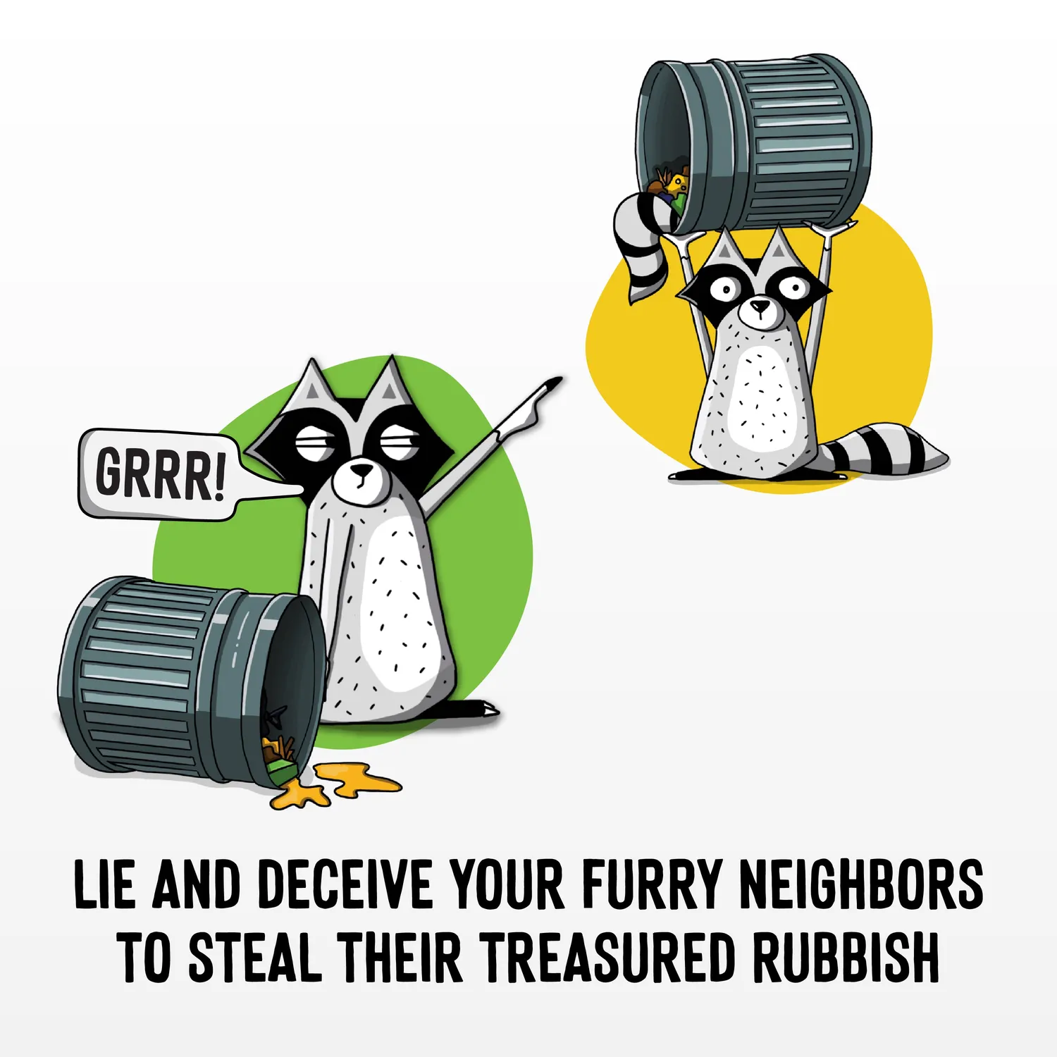 Buffalo Games Lying Cheating Raccoons terningspil bluffspil