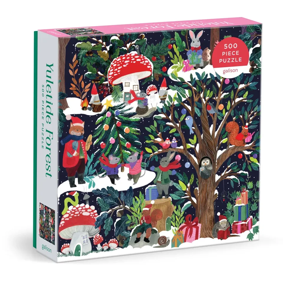Galison Yuletide Forest puslespil 500 brikker jul