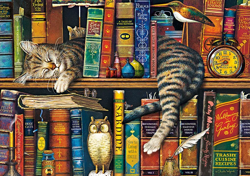 Buffalo Games Charles Wysocki Frederick the Literate puslespil 300 store brikker