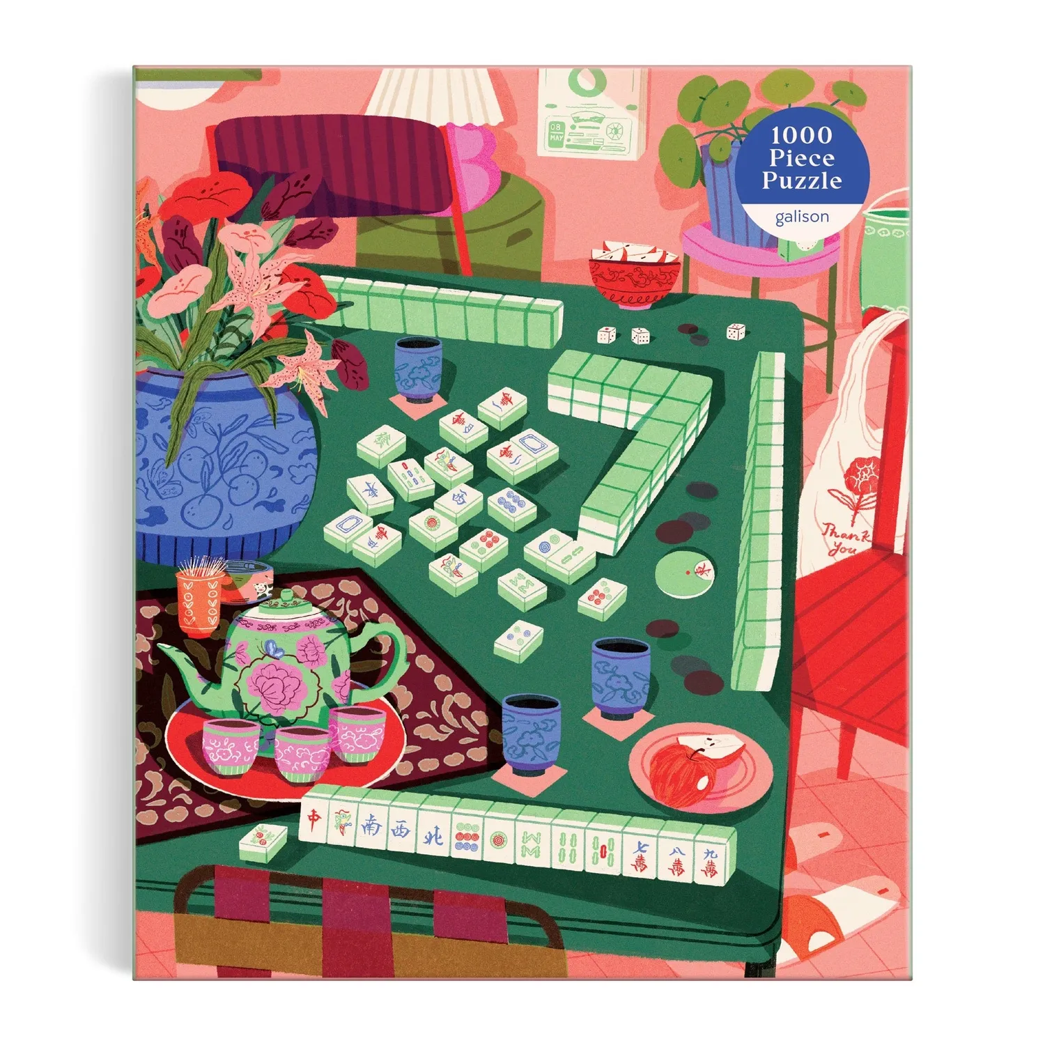Good Puzzle Co. Mahjong Social puslespil 1000 brikker spilmotiv