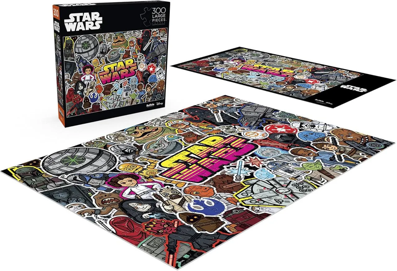 Buffalo Games Star Wars Sticker Collage puslespil 300 store brikker