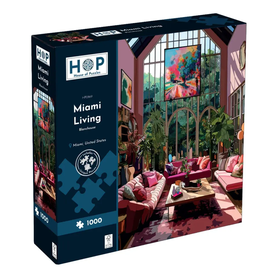 House of Puzzles Miami Living puslespil 1000 brikker