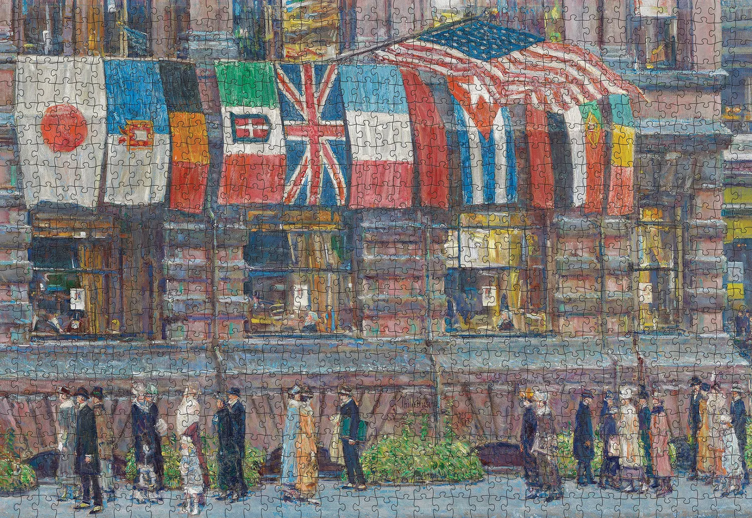 Pomegranate Childe Hassam Allied Flags puslespil 1000 impressionisme