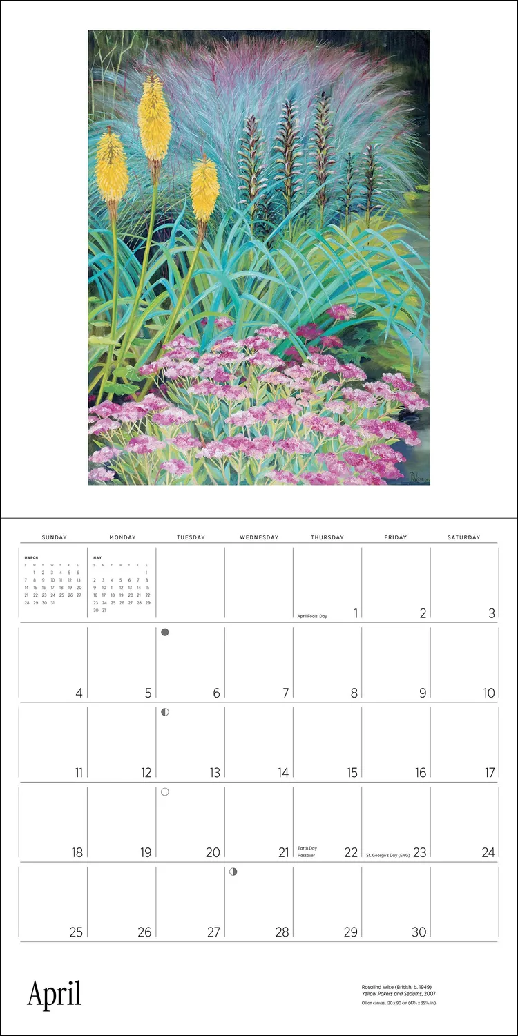 Pomegranate Rosalind Wise 2027 vægkalender blomster