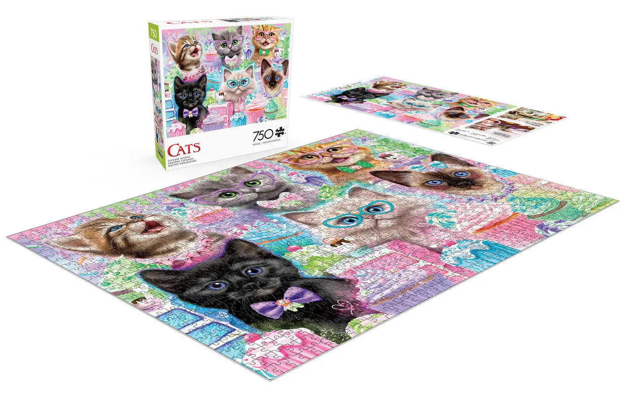 Buffalo Games Cats Cupcake Kittens puslespil 750 brikker kager