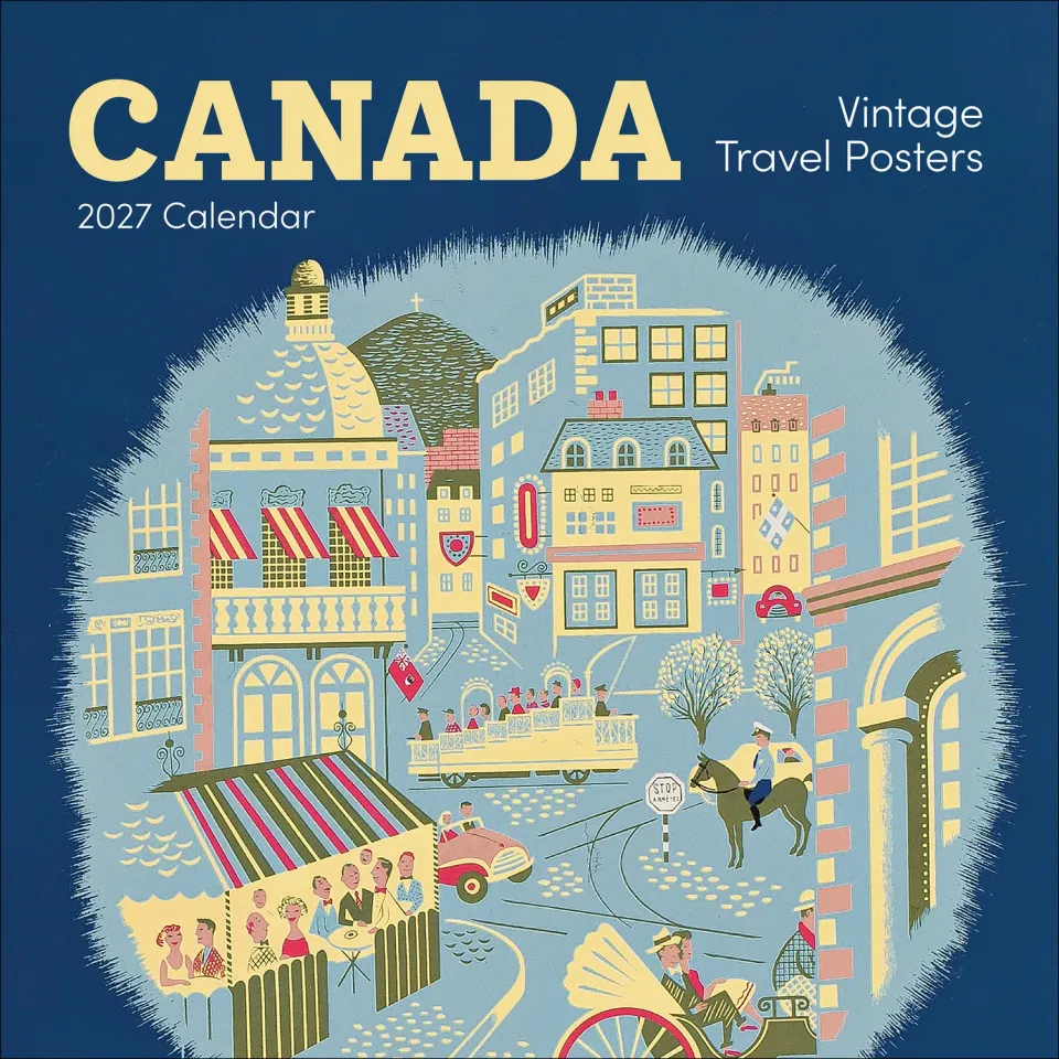 Vintage Travel Posters Canada vægkalender 2027 tog