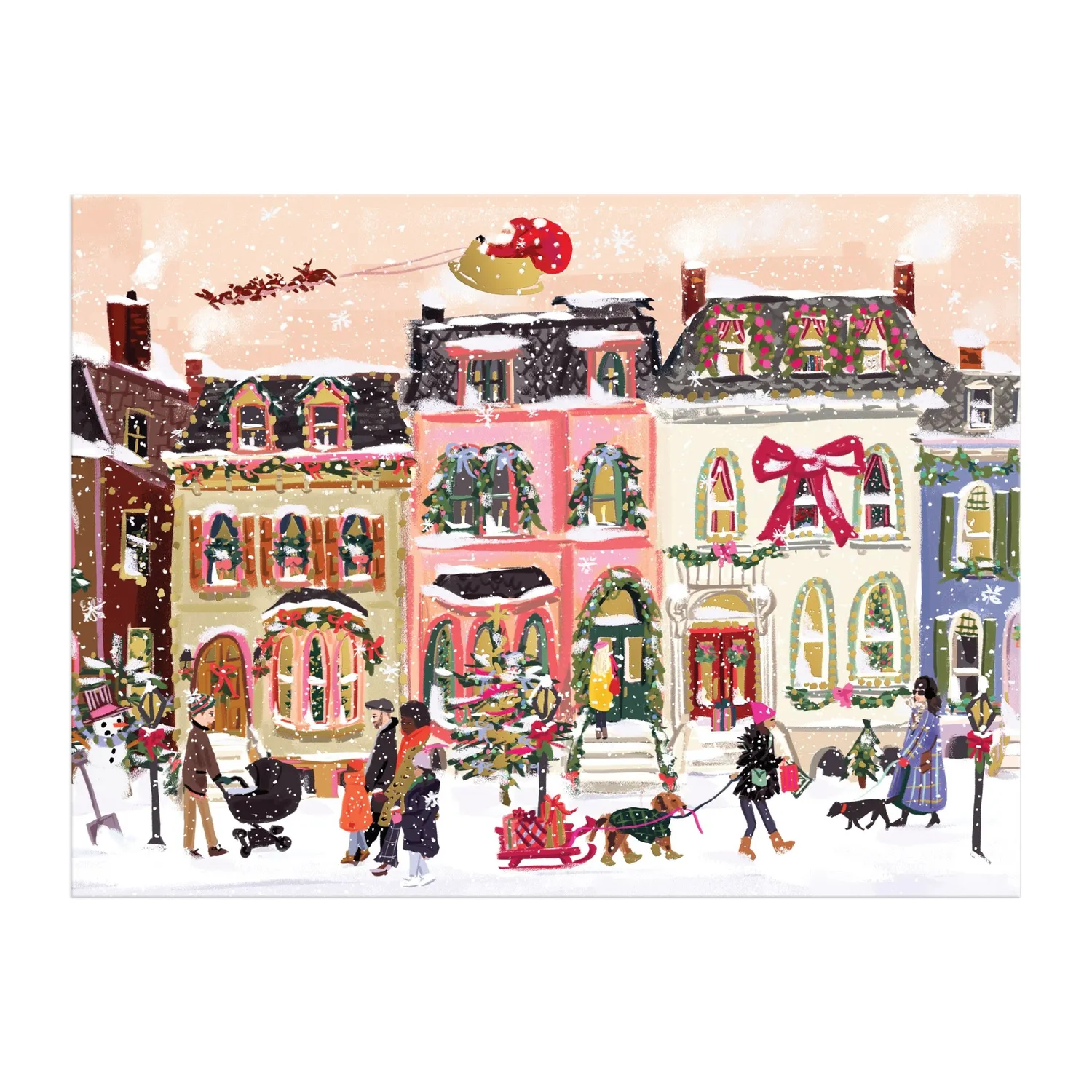Galison Nysha Lilly Snowfall on Main Street foliepuslespil 1000