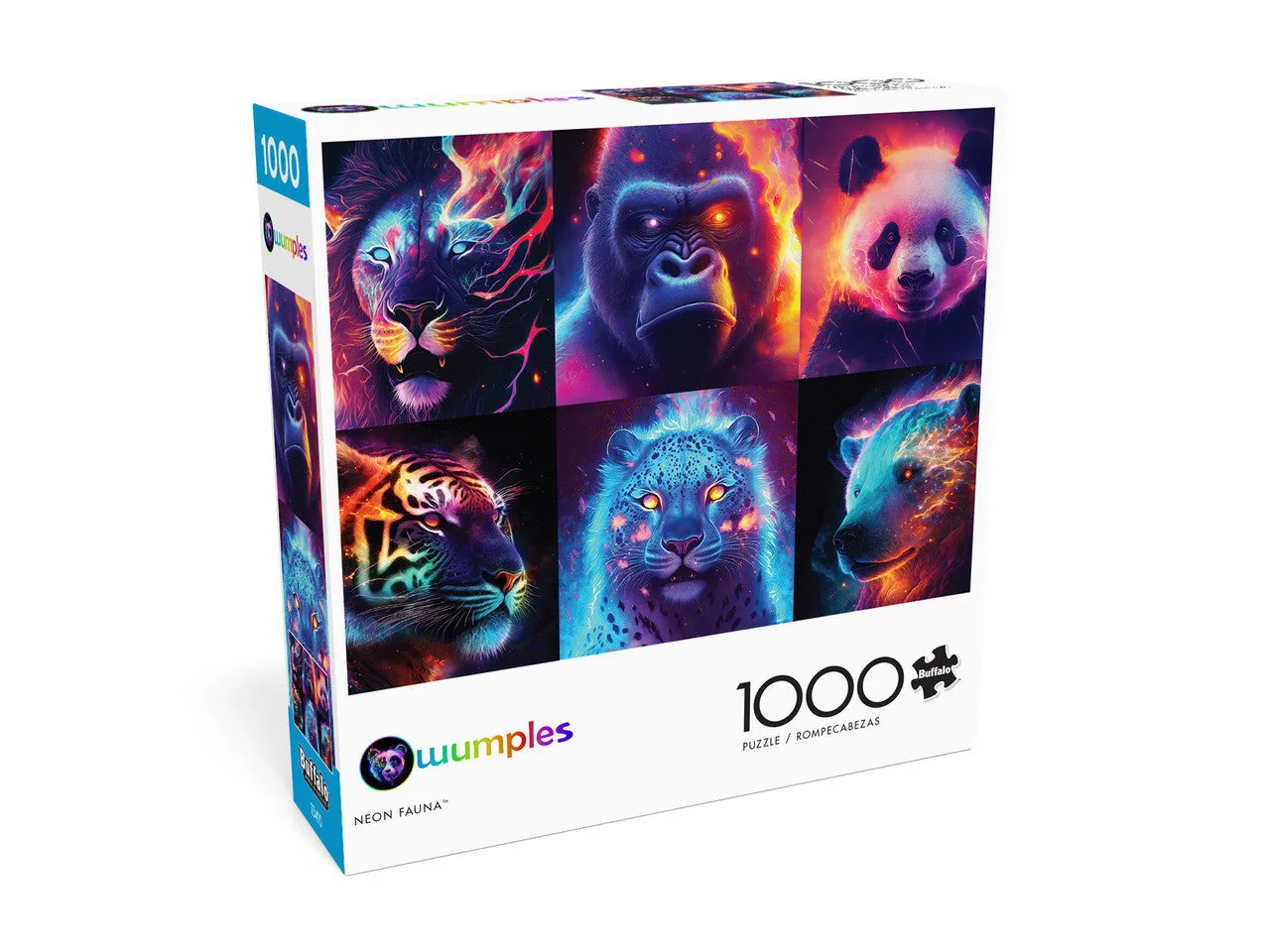 Buffalo Games Wumples Collage Neon Fauna puslespil 1000 neon-dyr