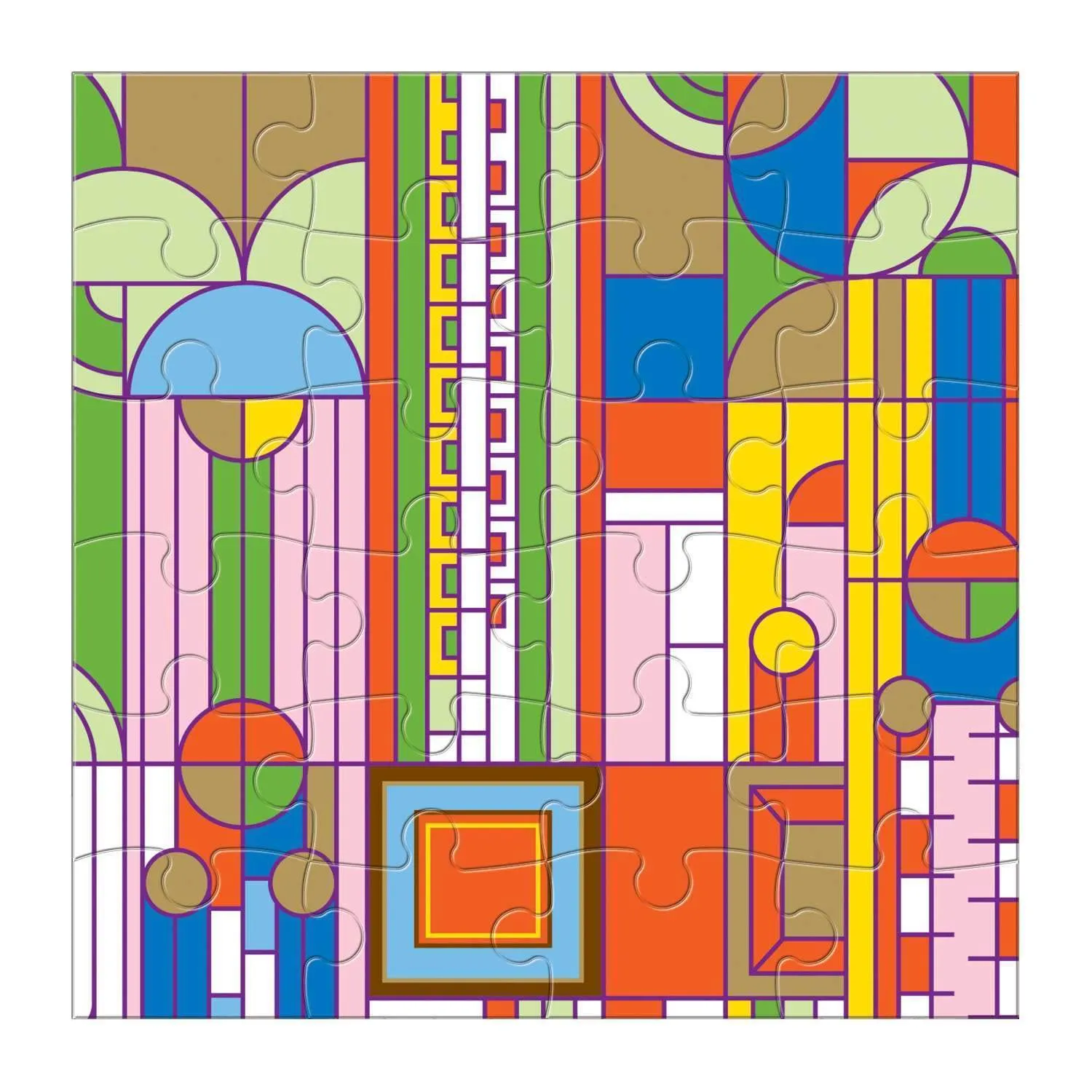 Good Puzzle Co. Frank Lloyd Wright træpuslespil sæt 6 stk