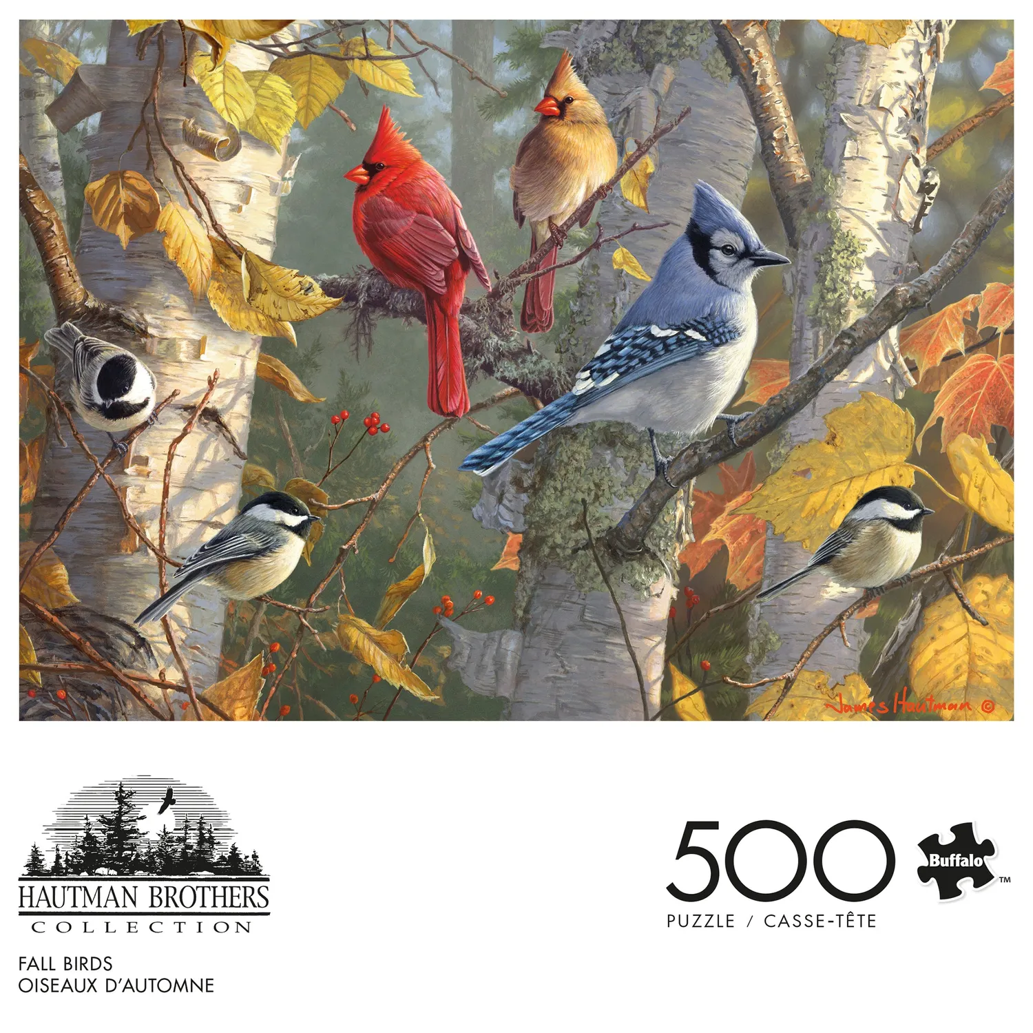 Buffalo Games Fall Birds puslespil 500 brikker fugle