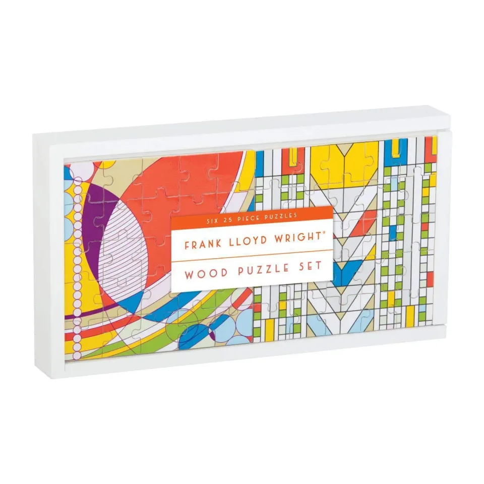 Good Puzzle Co. Frank Lloyd Wright træpuslespil sæt 6 stk