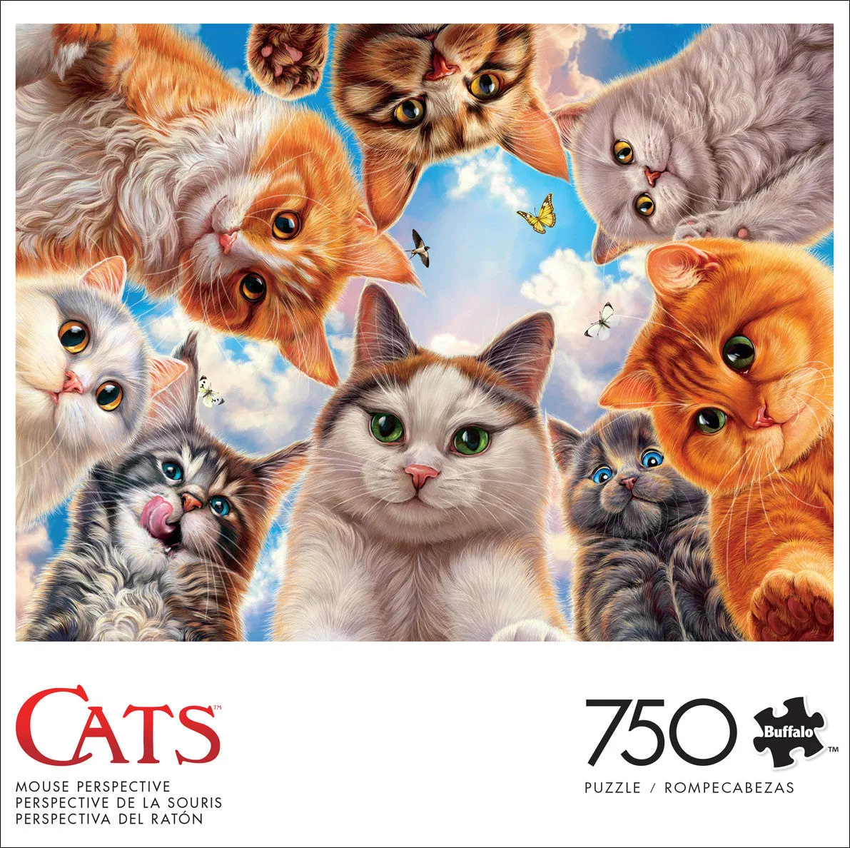 Buffalo Games Cats Mouse Perspective puslespil 750 brikker katte