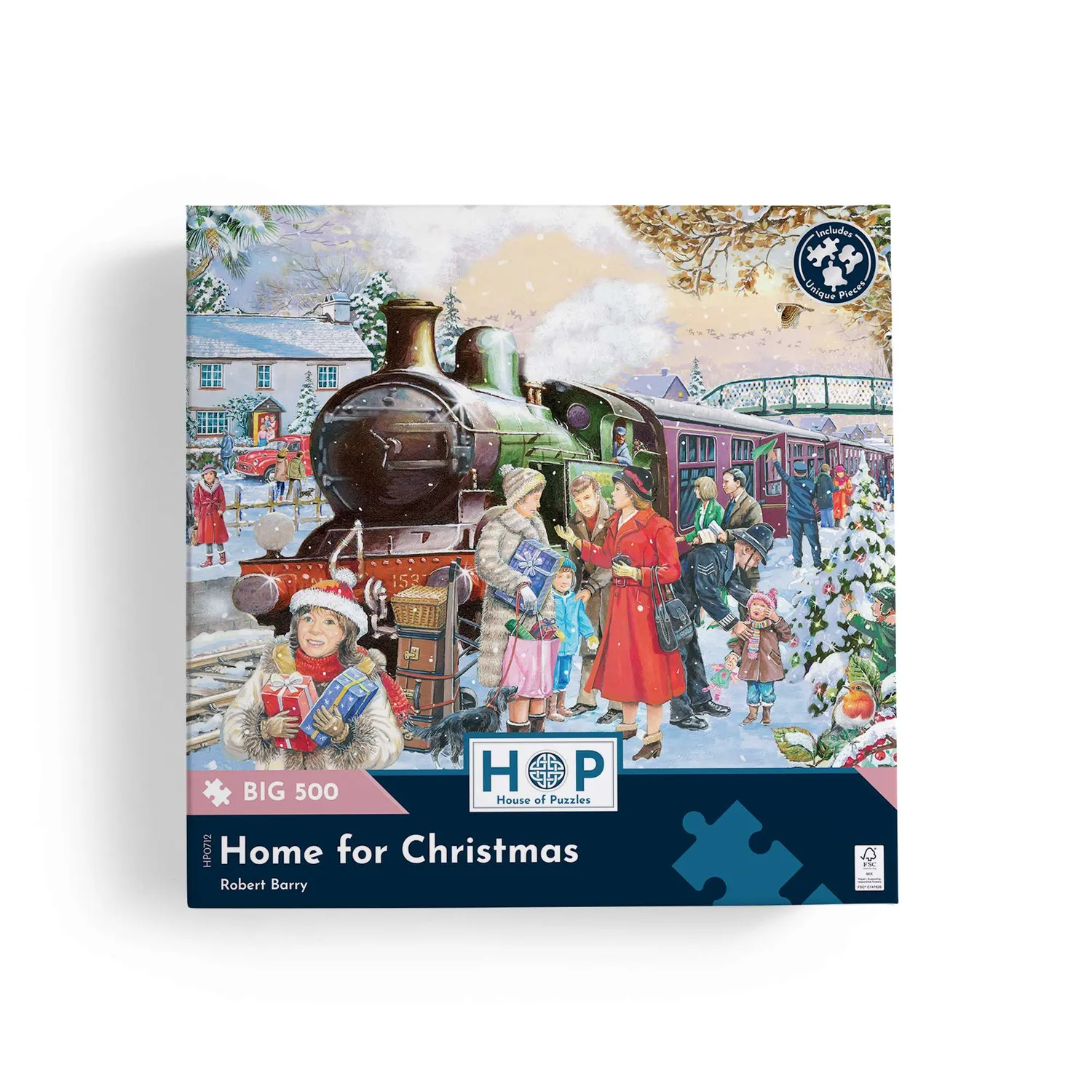 House of Puzzle BIG 500 Home for Christmas puslespil 500 brikker jul