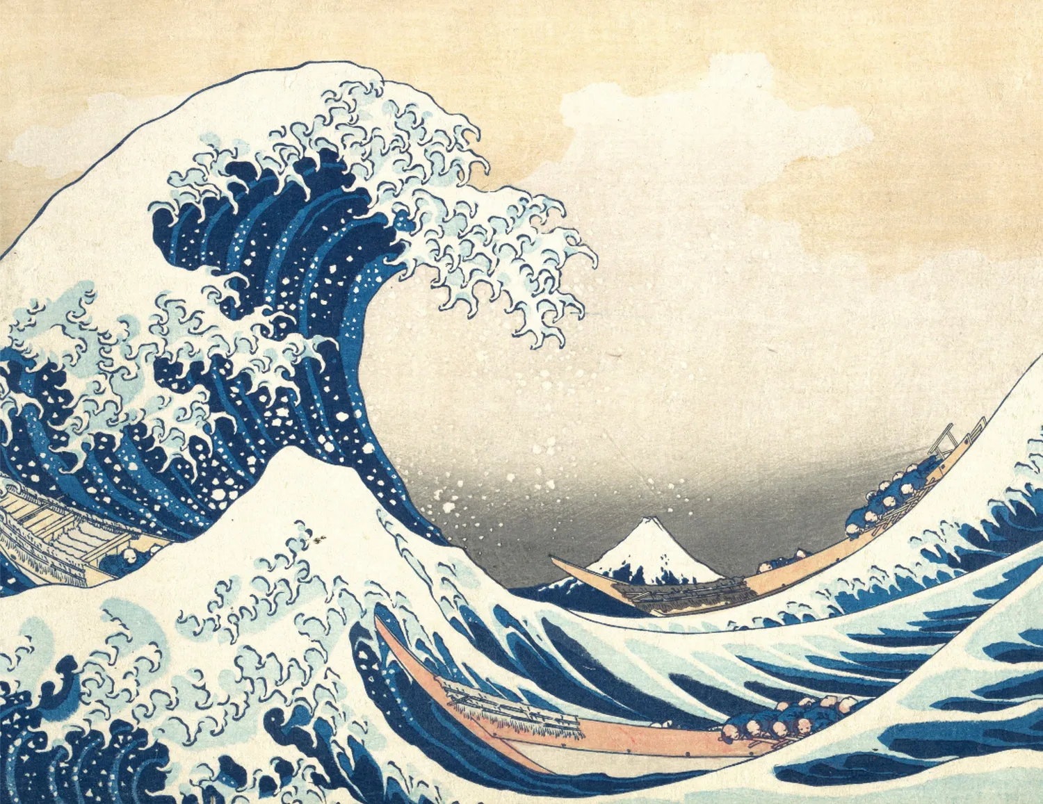 Pomegranate Hokusai Keepsake kortæske 20 kort Den Store Bølge