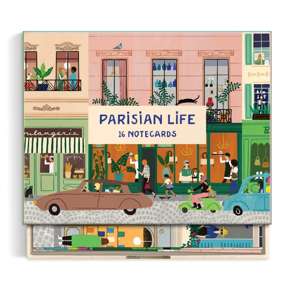 Galison Parisian Life brevkort 16 stk Paris-motiver