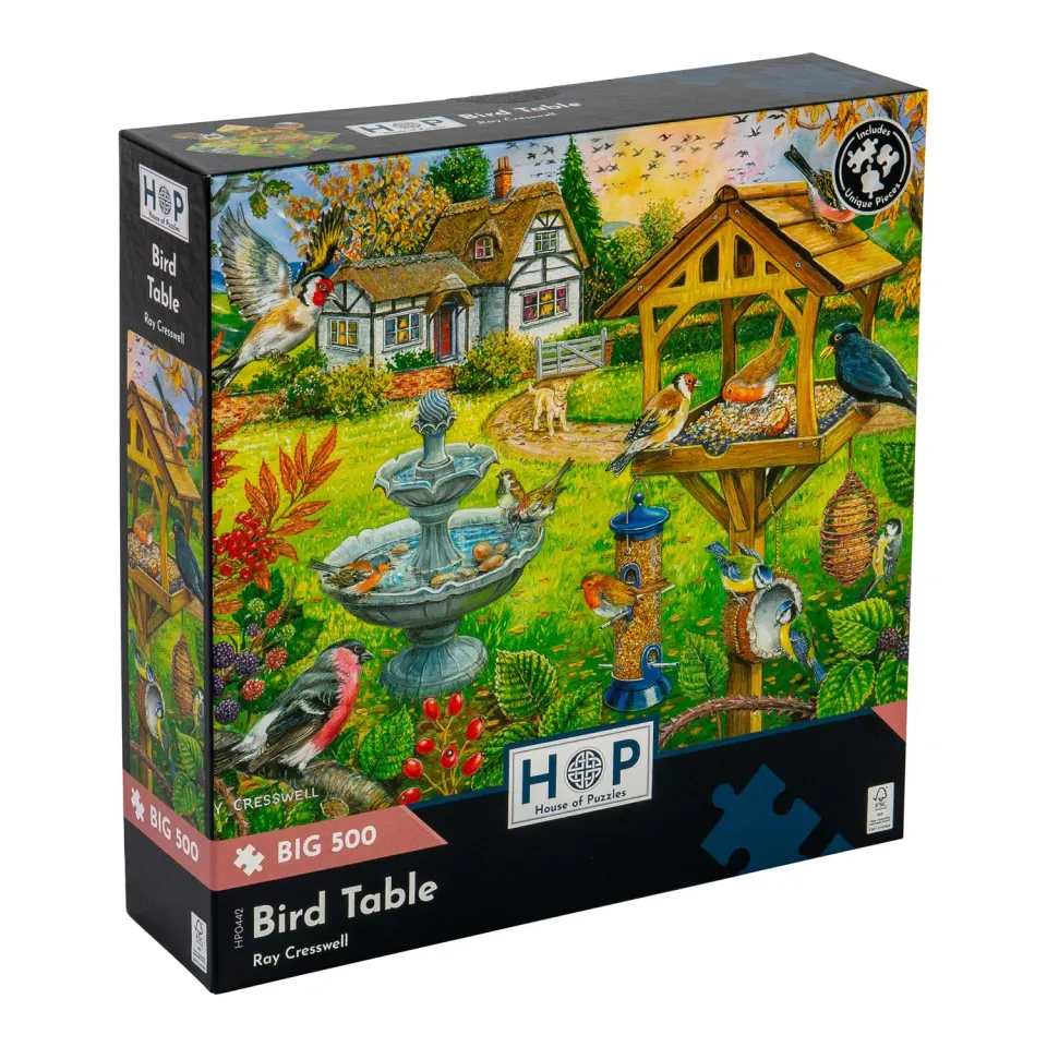 House of Puzzles Bird Table puslespil BIG 500 store brikker