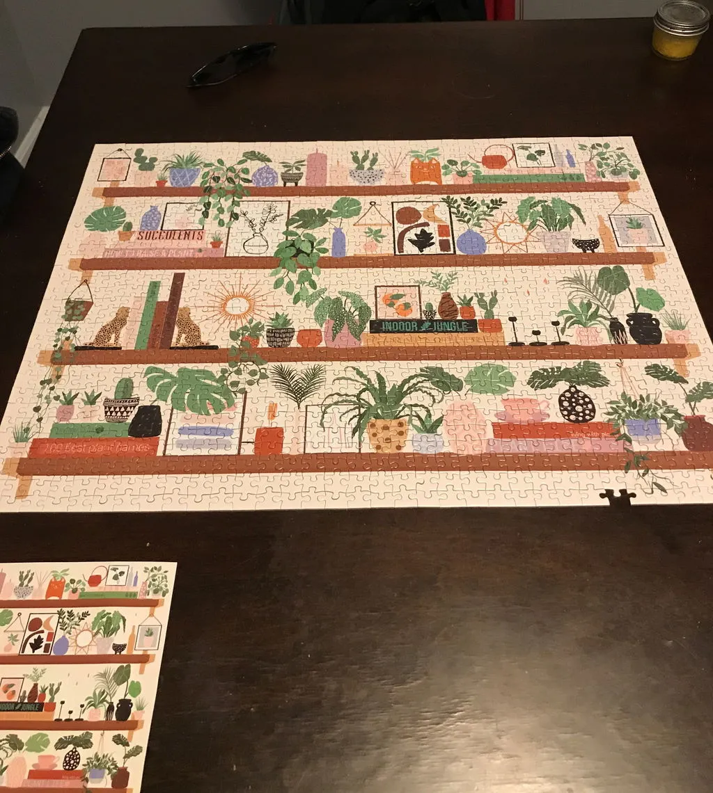 Good Puzzle Co. Plant Shelfie puslespil 1000 brikker planter