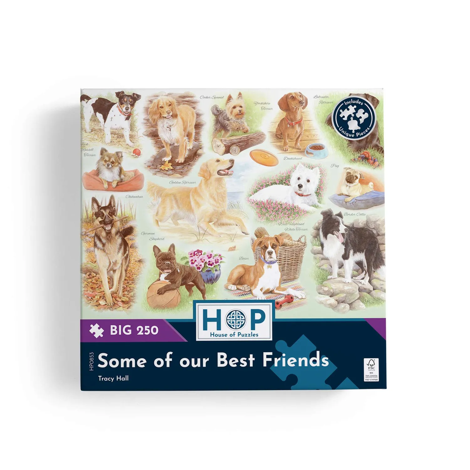 House of Puzzles Best Friends BIG puslespil 250 dyr